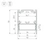 Профиль SL-LINE-4050-3L-2000 ANOD (Arlight, Алюминий) - Профиль SL-LINE-4050-3L-2000 ANOD (Arlight, Алюминий)