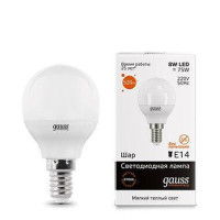  - Лампа светодиодная Gauss E14 8W 3000K матовая 53118