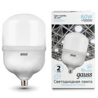  - Лампа светодиодная Gauss E27 60W 6500K матовая 63236