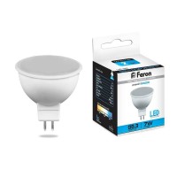  - Лампа светодиодная Feron MR16 G5.3 7W 6400K Грибок матовая LB-26 25237