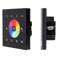  - INTELLIGENT ARLIGHT Сенсорная панель DALI-901-11-4G-RGBW-DT8-IN Black (BUS/230V) (IARL, IP20 Пластик, 3 года)