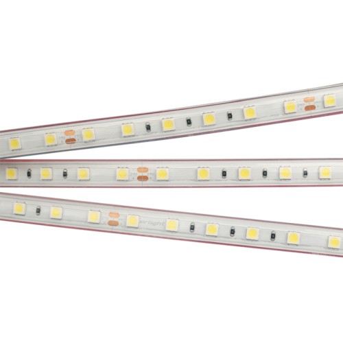 Лента герметичная RTW-PS-B60-13mm 24V Warm3000 (14.4 W/m, IP67, 5060, 5m) (Arlight, 14.4 Вт/м, IP67) Светодиодная гибкая лента RTW-B60, герметичная IP67 (PS-силиконовая экструзия). Светодиоды 5060, 60 шт/м (300 шт на 5 м), белая плата 13 мм, скотч 3M. Цвет ТЕПЛЫЙ 3000 K, цветопередача CRI>85, угол 120°. Питание 24V, мощность 14.4 Вт/м (72 Вт на 5 м). Размеры 5000x13x5 мм. Мин.отрезок 100 мм, 6 светодиодов. Цена за 1м.