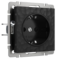  - Розетка Werkel Hammer с заземлением черный W1271008 4690389162596