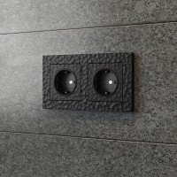  - Розетка Werkel Hammer с заземлением черный W1271008 4690389162596