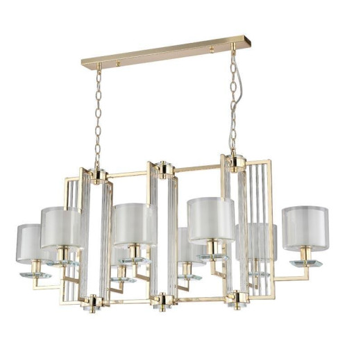 Подвесная люстра Crystal Lux Nicolas SP8 L1000 Gold/White 