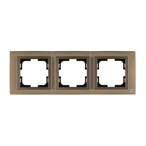 Рамка 3-постовая Mono Electric Style Aluminium бронза 107-810000-162 