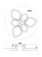  - Потолочная светодиодная люстра Freya Saida FR10016CL-L72W