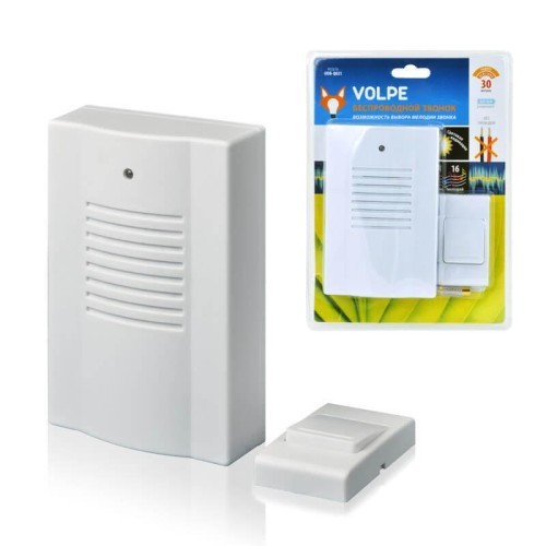 Звонок беспроводной Volpe UDB-Q021 W-R1T1-16S-30M-WH 11014 